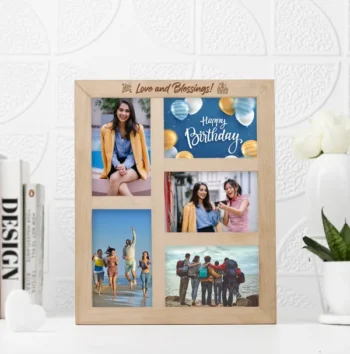 Personalized Love and Blessings Collage Photo Frame for Birthday | Custom Gift