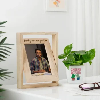 Personalized Lucky To Have You Frame & Money Plant Combo | Thoughtful Gift Set